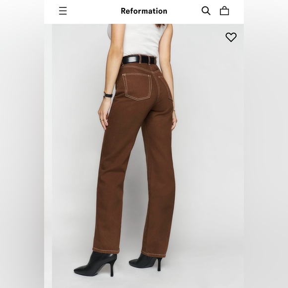 Reformation Cowboy High Rise Straight Jean - Picture 3 of 3